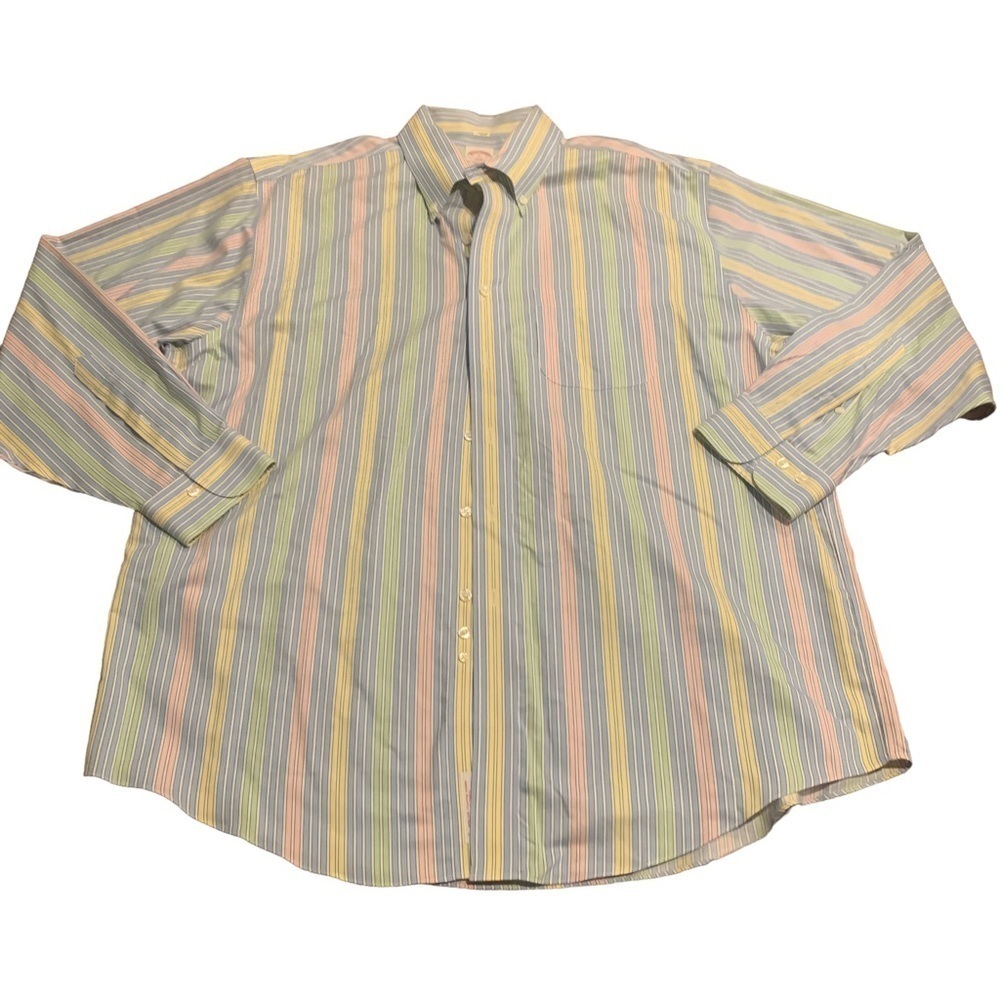 Brooks  Brothers 346 Men’s Cotton Striped Button Down Shirt Size XL